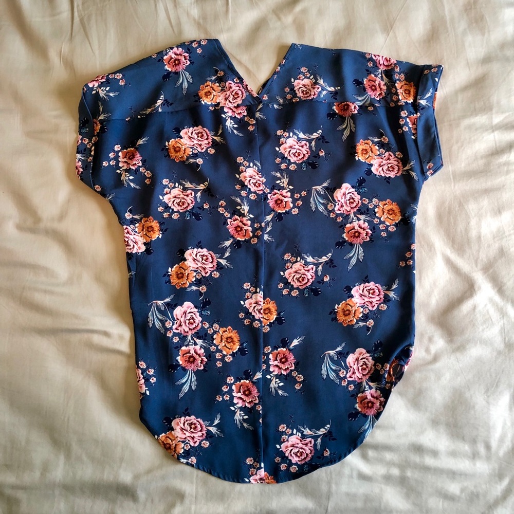 PINK ROSE flower blouse - Picture 4 of 5